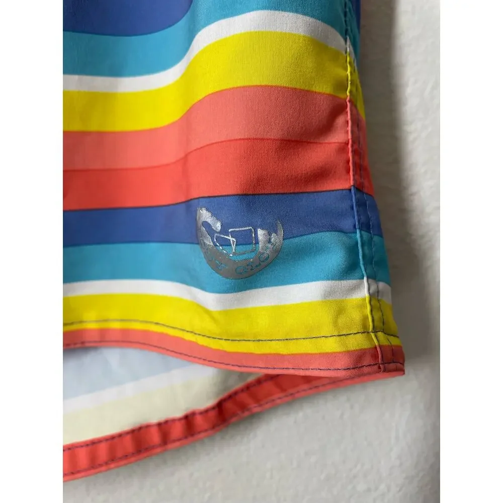 Body Glove Swim Trunks Bright US Flag Vapor La Concha Board Short Mens Large 34